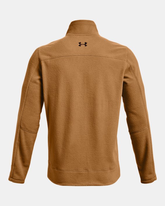 Men's UA OffGrid Fleece Solid ¼ Zip, Brown, pdpMainDesktop image number 5